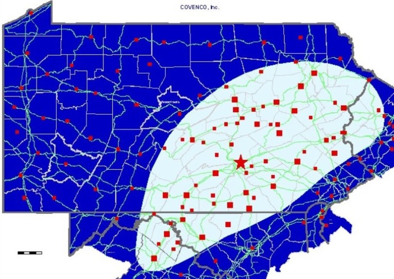 Customer Spotting & Sales Territory Map