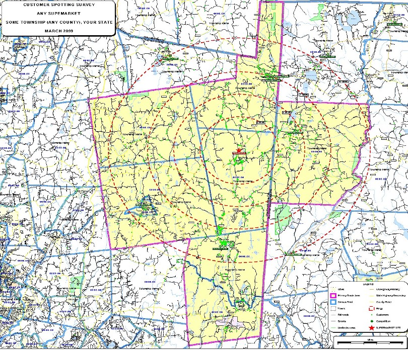 Customer Spotting & Sales Territory Map